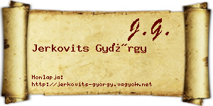 Jerkovits György névjegykártya